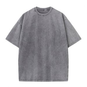 Stone Acid Washed Vintage T-shirt personnalisé 100% coton Heavyweight Mens Oversized Tshirt Dtg Print Tee Logo T-shirt - Product Image 4