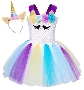Robe <span class=keywords><strong>Tutu</strong></span> pour fille de 2 à 12 ans, motif floral, arc-en-ciel, princesse, anniversaire, fête, <span class=keywords><strong>licorne</strong></span>, 2022 - Product Image 3