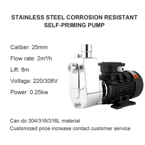 Bomba autocebante de baja presión de 0.25-3 kW de acero inoxidable retardante para aguas residuales, compatible con personalización OEM - Product Image 1
