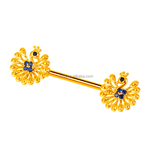 Barre de <span class=keywords><strong>langue</strong></span> de cygne délicate et anneau de mamelon paon-Bijoux de <span class=keywords><strong>piercing</strong></span> corporels élégants en acier inoxydable - Product Image 6