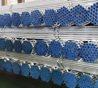 Sıcak Daldırma Galvanizli GI Yuvarlak Çelik Boru 25mm X 0.6mm Karbon Çelik Boru Sera İnşaatı Su Temini Çit Direği için