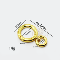 Deepeel BF347 Mousqueton pivotant à ressort 20 mm avec anneau en O pour porte-clés, connecteur de sangle de sac et accessoires de sac à main
