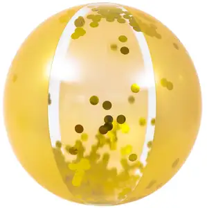 Großhandel glitter strand ball-Jilong 57147 aufblasbare glitter gold strand ball spielzeug