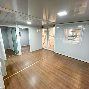 Casa de contenedores plegable de paquete plano personalizada de 40 pies <span class=keywords><strong>con</strong></span> estructura cóncava-convexa, éxito mundial para hoteles, oficinas, tiendas - Product Image 6