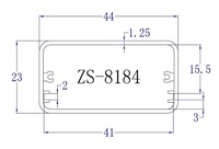 Boîtier électronique professionnel en profilé d'aluminium extrudé 44x23 boîtier de contrôleur de puissance de batterie au Lithium