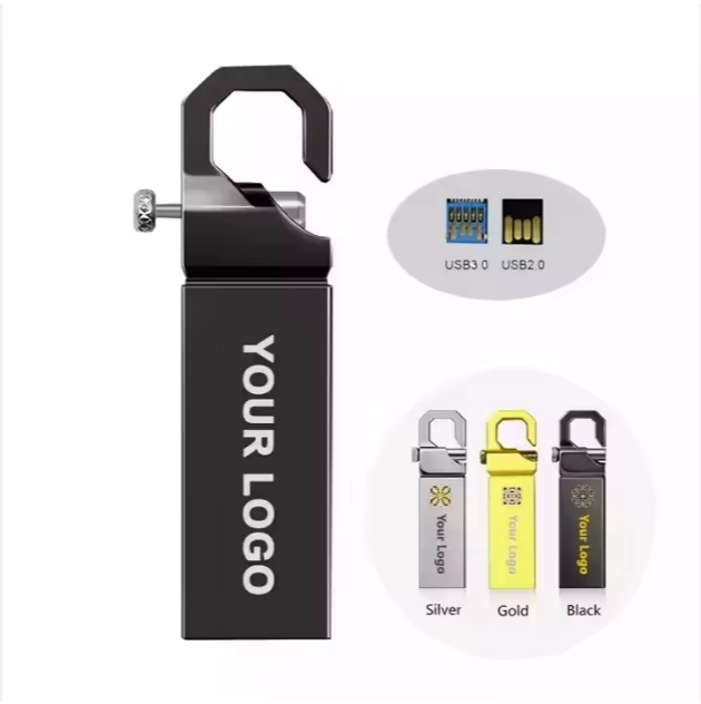 128GB Custom USB Flash Drives Bulk Cheap Metal Memory Card Disk 32GB 64GB 16GB 8GB 256GB Promotional Pen USB 2.0 Interface New