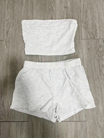 Nouvel ensemble décontracté d'été pour femme, style européen et américain, sans col, couleur unie, sans manches, avec ceinture, deux pièces, pantalon long