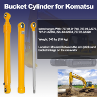 Cilindro Hidráulico para Excavadora Komatsu PC300 PC350 de 30 Toneladas, Venta Directa de Fábrica