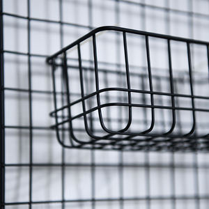 Almacenamiento y contenedor de metal negro a la moda para uso en pared para organizador de pared de baño - Product Image 3