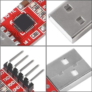 Adaptador Serial USB 2.0 a TTL de 5 Pines CP2102 - Convertidor UART STC para 3.3V y 5V - Product Image 3