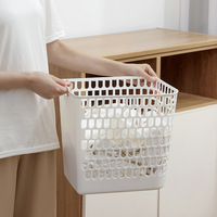 Panier à linge mural domestique portable en plastique grande capacité pour salle de bain, rangement creux pour articles divers et jouets, modèle 7011