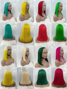 Promotion Letsfly : Perruques Bob Colorées Personnalisables à 33 $, 100% Cheveux Humains, Lace Front 13x4, Bob Court Lisse Soyeux, Vente en Gros Direct Usine - Product Image 3