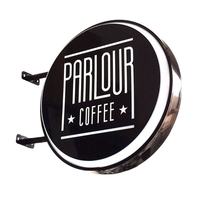 Enseigne Murale Ronde LED Extérieure pour Entreprise, Logo 3D, Lettres Lumineuses, Boîte à Lumière Publicitaire LED, ODM OEM