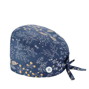 Gorros Quirúrgicos Protectores con Forro <span class=keywords><strong>de</strong></span> Satén y Botones, Gorros <span class=keywords><strong>de</strong></span> Enfermera con Estampado <span class=keywords><strong>de</strong></span> Dibujos Animados, Gorros Médicos Transpirables para Mujeres - Product Image 2