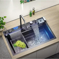 de cuisine en acier inoxydable 304 de qualité supérieure, lavabo rectangulaire à une cuvette avec surface nano monotrou