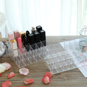 Acrylic Transparent <b>Makeup</b> Organizer 24 Grids Cosmetic Storage <b>Box</b> Desktop Lipstick Rack - Product Image 1