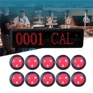 Tafel Bestelsysteem Voor Bar Restaurant <span class=keywords><strong>Menu</strong></span> Kaarthouder Pager Draadloos Ober Oproepsysteem 1 Display 10 Afstandsbediening Pager - Product Image 1