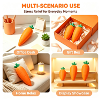 Grande carotte souple en TPR, jouet anti-stress fantaisie en forme de légume, cadeau promotionnel, fournitures de revente, personnalisable