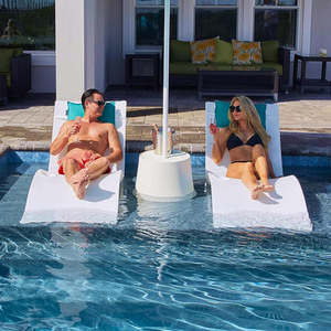 Sdraio da Piscina, Sedia da Spiaggia, Arredamento per Esterni con Portabicchieri e Portatelefono, Lettini Prendisole per <span class=keywords><strong>Hotel</strong></span> - Product Image 3