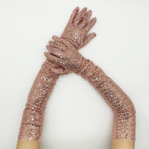 Vente Flash : Gants Longs à Paillettes de Haute Qualité, Manches Élégantes Scintillantes pour Soirée, Robe de Fête, Cosplay, Cadeau pour <span class=keywords><strong>Femme</strong></span> - Product Image 2