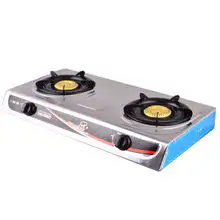 China New 2 Burner Gas Stove High Cast Iron Stainless Steel Gas Cooktop