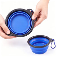 Bol pliable pour animaux de compagnie, 350 ml, en TPE, avec logo personnalisé, pour la marche, les voyages et la randonnée