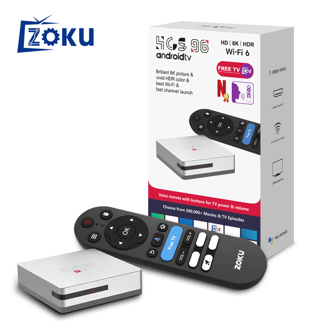 Wholesale 2025 HCS96 8K Android 16 Home TV Box OTT Allwinner H313 WiFi6 BT Voice Remote 64GB Quad Core Hot HCS96 8K Box