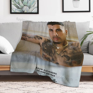 Couverture en flanelle douce à motif personnalisé Rauw <span class=keywords><strong>Alejandro</strong></span> New Song DEJAME ENTRAR, impression de designer, fabrication sur mesure - Product Image 4