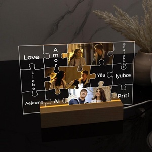 New Arrival Modern High Quality Clear Personalized Acrylic Photo Stand with Customized Color & Logo for Valentine's Day Gift - Product Image 5