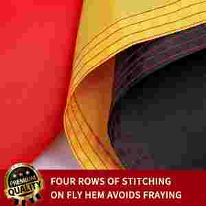 Drapeau allemand XIFAN Premium 3x5 pieds, double face, résistant, en nylon/polyester 210D, avec ourlet à 4 points de couture - Product Image 3