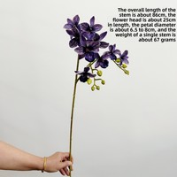 Fleur artificielle Chidori Orchid, orchidée Dendrobium en caoutchouc souple, orchidée Cymbidium, arrangement floral pour mariage, décoration de la maison