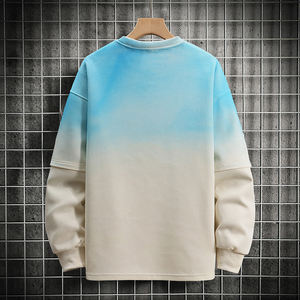 Sudadera con capucha de cuello redondo, estilo juvenil, holgada, informal, deportiva, suave, transpirable, no abriona la piel, de manga larga. - Product Image 2