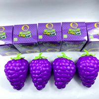 Le jouet de décompression le plus populaire en forme de grappe de raisins violets géants, en TPR à rebond lent