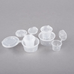 1oz 1.5oz 2oz 3Oz 4oz lấy đi Salad Dressing Mini cốc nhựa môi trường dùng một lần ngâm nước Sốt Ớt container với nắp - Product Image 1