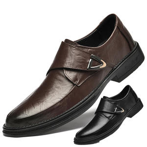Chaussures Derby Homme en Cuir Véritable Gratté Fait Main, Style Décontracté et Habillé pour l'Automne, Idéales pour le Mariage ou les Cérémonies - Product Image 1