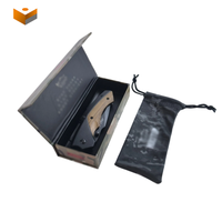 Boîtes d'emballage de luxe personnalisées haut de gamme en carton pour couteaux pliants, avec logo, magnétiques, pour coffrets cadeaux