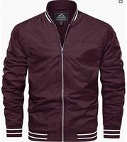 Blousons bombardiers légers personnalisables pour hommes, manteau d'extérieur coupe-vent à col montant et fermeture éclair complète pour le printemps et l'automne, vente en gros