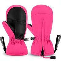 Gants de ski pour enfants, isolés, thermiques, légers, en PU, imperméables, coupe-vent, respirants, à doigts séparés, protection UV, compatibles écran tactile, hiver