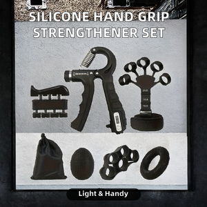 Регулируемый легкий усилитель для рук, набор силиконовых пальцев, тренажер для рук, силовой тренажер для домашних тренировок, KEEP KAMP - Product Image 2
