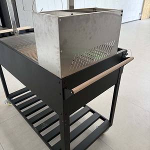 <span class=keywords><strong>Parrilla</strong></span> <span class=keywords><strong>de</strong></span> carbón para barbacoa <span class=keywords><strong>argentina</strong></span> con cubierta <span class=keywords><strong>de</strong></span> polvo estilo Santa María XL <span class=keywords><strong>de</strong></span> acero moderno con <span class=keywords><strong>mesa</strong></span> auxiliar - Product Image 4