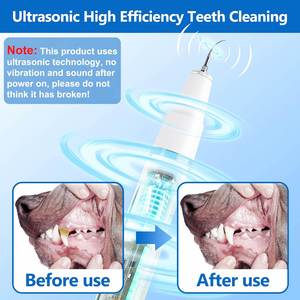 Dog Teeth Cleaner <b>Kit</b> <b>Electric</b> Sonic Ultrasonic Calculus Remover Home Use Stainless Steel ABS - Product Image 2