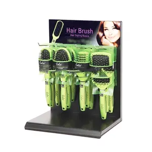 store counter metal peg hook hanging hair brush display rack,display stand for hair accessories