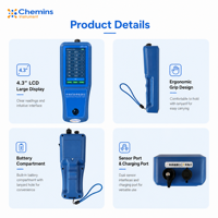 Analyseur de qualité de l'eau multiparamètres portable EXO-206, IP67, écran LCD 4,3 pouces, prend en charge jusqu'à 7 paramètres pour les tests sur le terrain