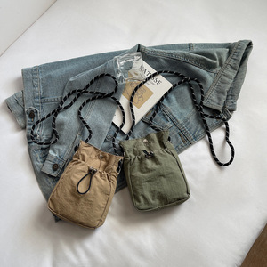 Bolso Bandolera Minimalista de Color Sólido con Cordón para Teléfono Móvil, Moda Coreana, Casual, Pequeño, para Mujer - Product Image 3