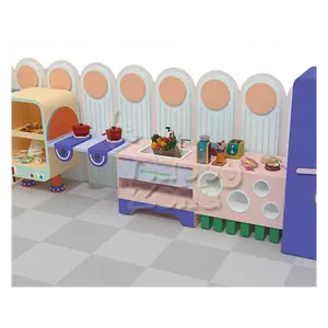 China digital indoor playground role play house My city town kitchen theme role play toys for indoor play center