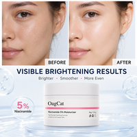 Crème hydratante pour le visage à la niacinamide 5% et aux céramides, hydratante, nourrissante, blanchissante, nettoyage en profondeur des pores pour les peaux ternes et décolorées
