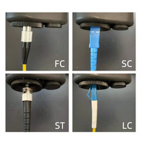 Fiber Optic Inspection Microscope 400x LED Illumination Handheld Anti Slip Rubber SC/LC/FC Connection Fiber Microscope