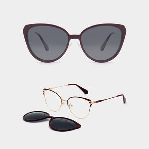 Gafas de Sol Polarizadas con Clip Magnético y Montura Metálica 2026, Gafas de Sol de Ojo de Gato para Mujer, Monturas Ópticas - Product Image 1