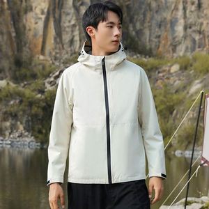 Vestes d'extérieur légères à capuche pour hommes, printemps et automne, logo personnalisé, imperméables, coupe-vent, respirantes - Product Image 4