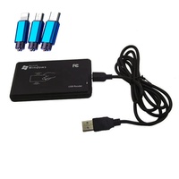 Venta al por mayor lector RFID escritor ISO1443A 13,56 Mhz S50 tarjeta programador con Software